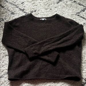 Reformation Women's Deep Brown Crewneck Sweater